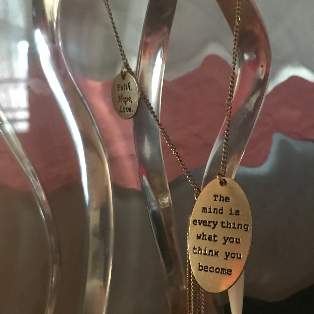 Tusk Charm Long Necklace / Earring Set.
